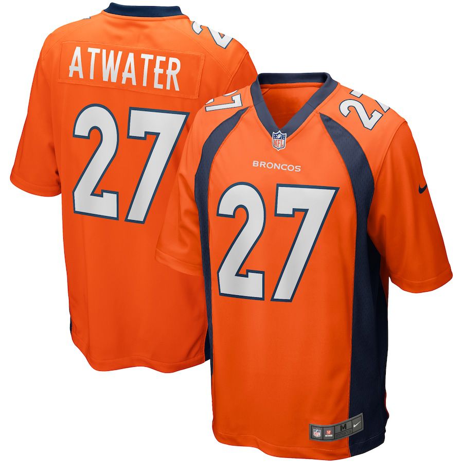 Men Denver Broncos #27 Steve Atwater Nike Orange Game Retired Player NFL Jersey